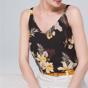 WHBM Ultimate Reversible Floral/ Geo-Print Camisole, Size S, NWT